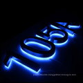 Outdoor 3D Polished Stainless Steel Sgin Backlit Led Light House Numbers And Letters With Led